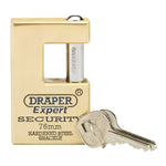 Draper Tools Expert Close Shackle Solid Brass Padlock &Â 2 Keys