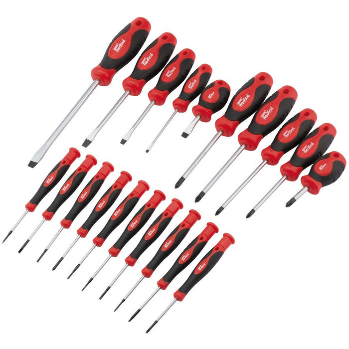 Draper Redline Soft Grip Screwdriver Set, 20 Pce