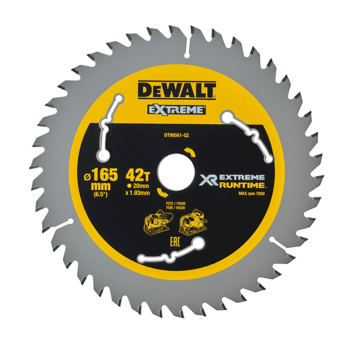Dewalt Saw Blade XR Extreme Runtime 165mm X 42T (20mm)