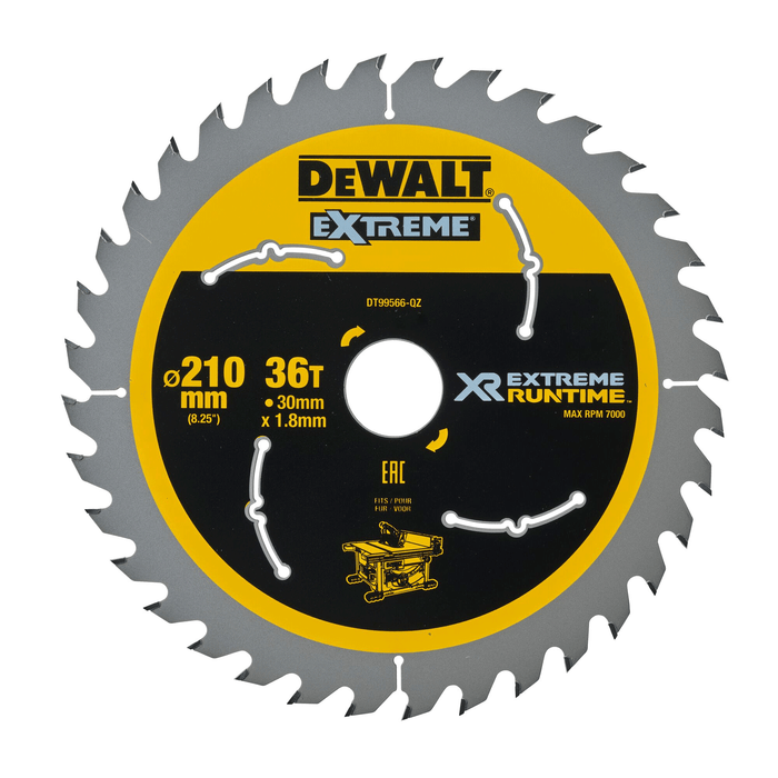 Dewalt Saw Blade XR Extreme Runtime 210mm x 36T (30mm)