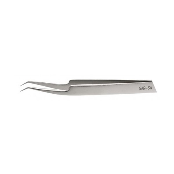Economy Precision Tweezers, 115mm Curved, Angled, Pointed Tip