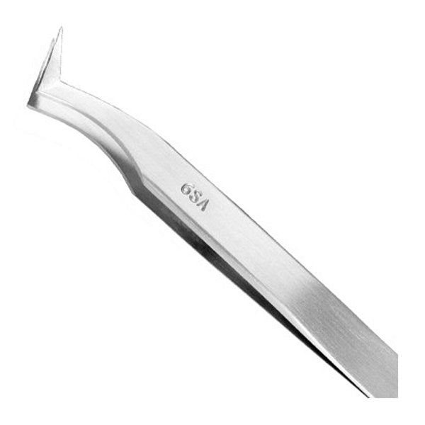 Economy Precision Tweezers, 115mm Bent, Flat Tip
