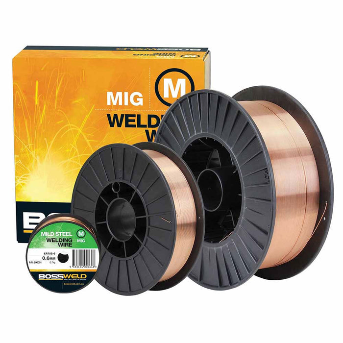 Bossweld 70S-6 Mild Steel MIG Wire x 0.8mm (5 Kg Spl)