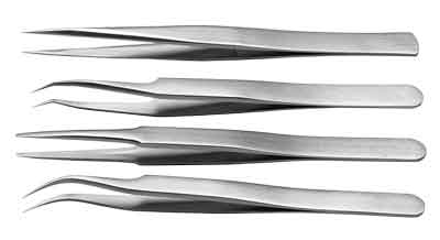 Economy 4pc Tweezer Set