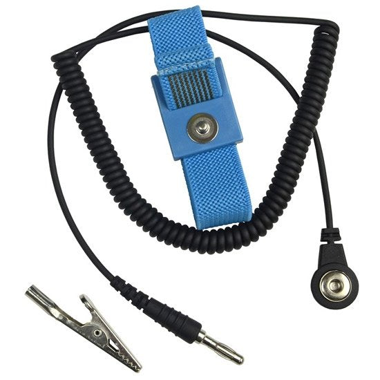 Desco Wrist Strap Adjustable Fabric Blue 6' Cord