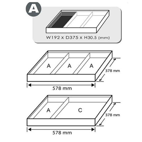 Toptul 4 Pce Plier Set (Modular Insert Tray System)