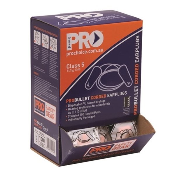 Pro Choice Probullet Disposable Earplugs Corded