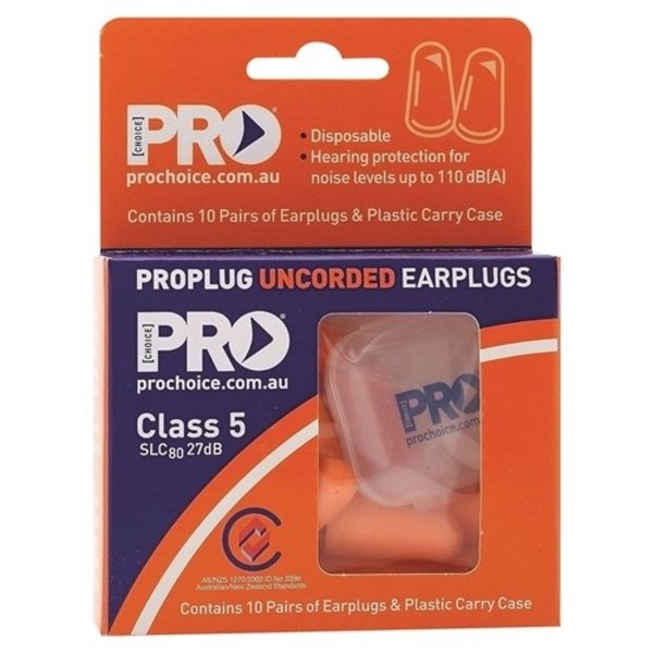 Pro Choice Probullet Disposable Uncorded Earplugs 10 Pack Uncorded