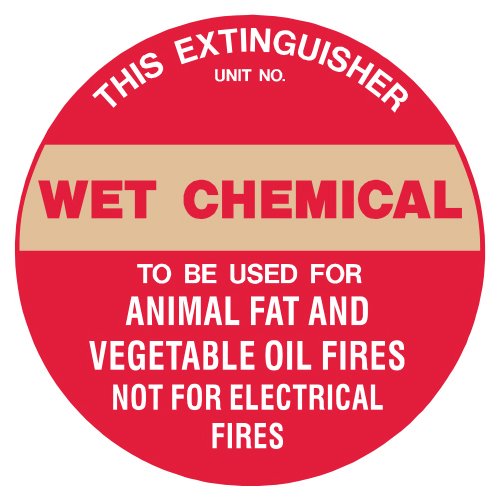 Brady Fire Disc - Wet Chemical, 200mm Diameter, Polypropylene, White/Red