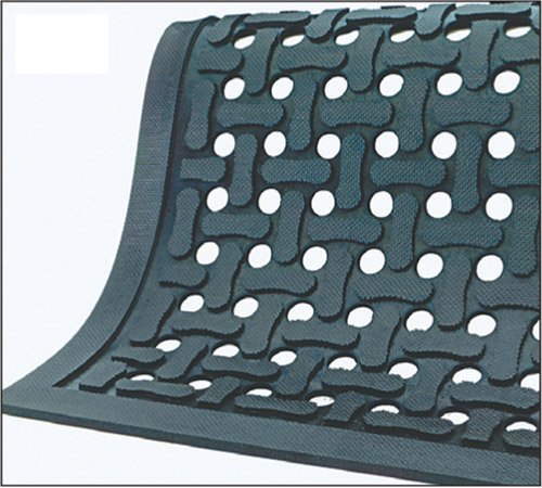 Brady Flow Mat, L1500mm x W900mm, Rubber, Black