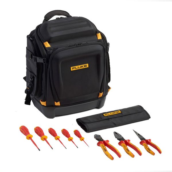 Fluke IKPK7 Professional Tool Backpack & 8 Piece 1000V Hand Tools Starter Kit
