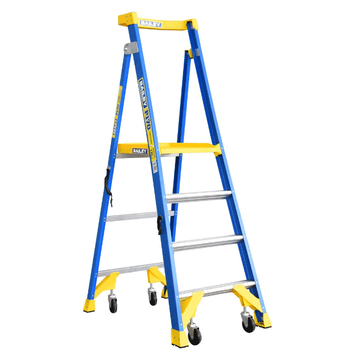 Bailey Fibreglass 4 Step P170 Job Station Platform Stepladder