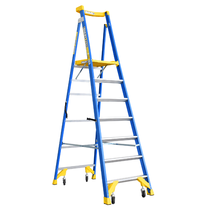 Bailey Fibreglass 7 Step P170 Job Station Platform Stepladder