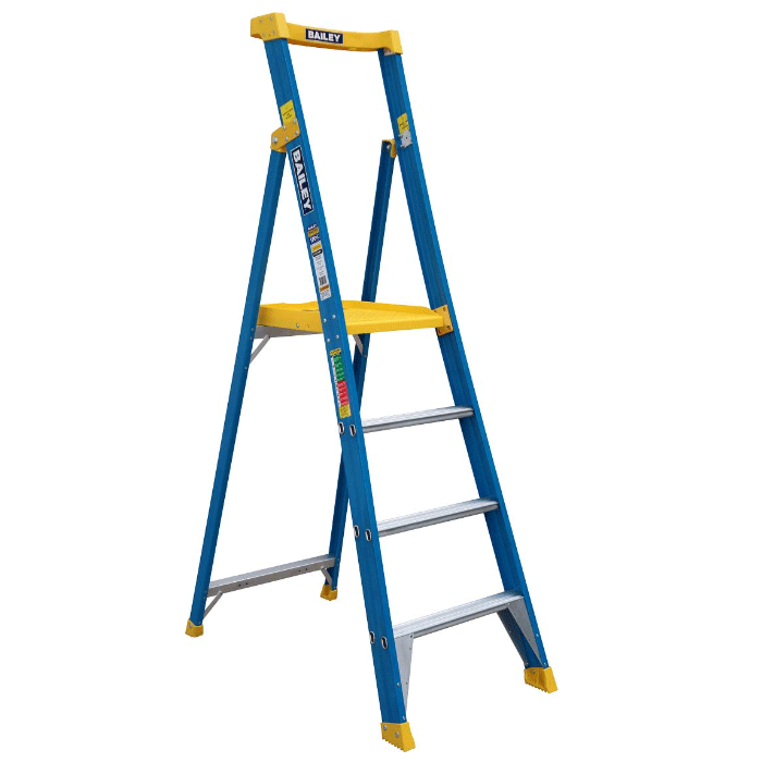 Bailey Pro Punchlock Fibreglass 4 Step PFS Platform Stepladder