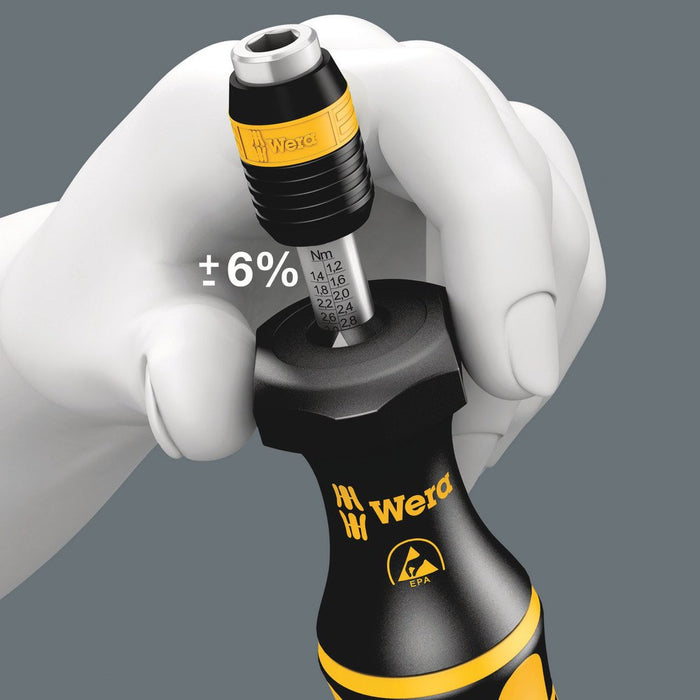 Wera Series 7400 ESD Adjustable Torque Screwdriver 2.5-11.5 in-lbs 074733