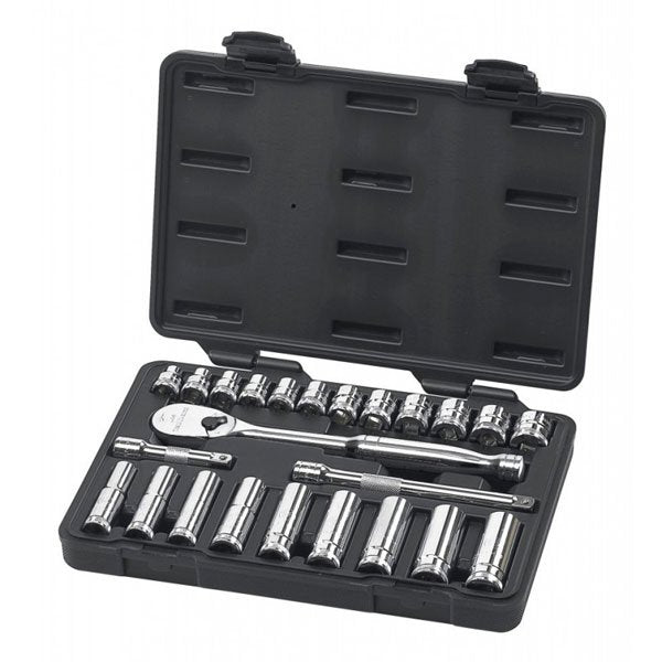 GearWrench Socket Set 3/8 Drive Standard & Deep 6pt & 12pt BlowMold Case  MET 24Pc For Sale Online – Mektronics