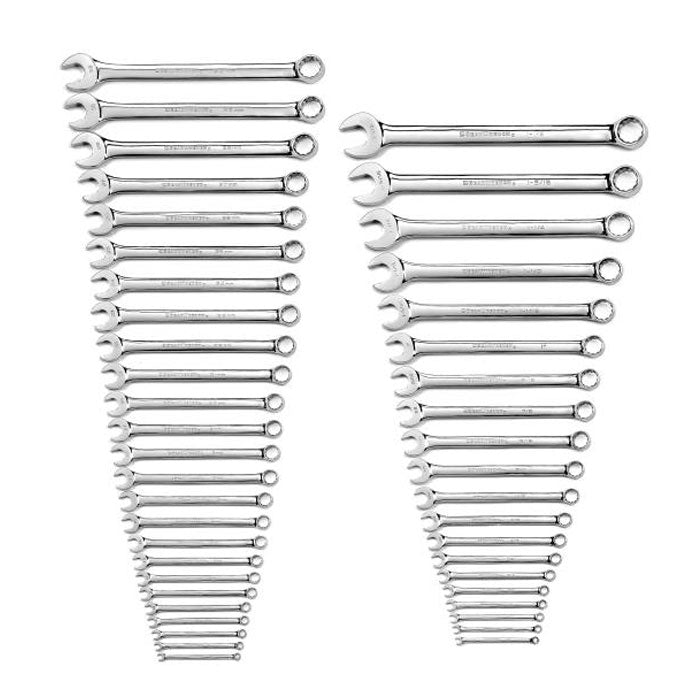 Gearwrench 44 Pc. 12 Point Long Pattern Combination SAE/Metric Wrench Set