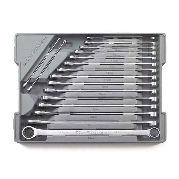 GearWrench 12pt XL Gearbox™ Double Box Ratcheting Metric Wrench Set 17 Pce