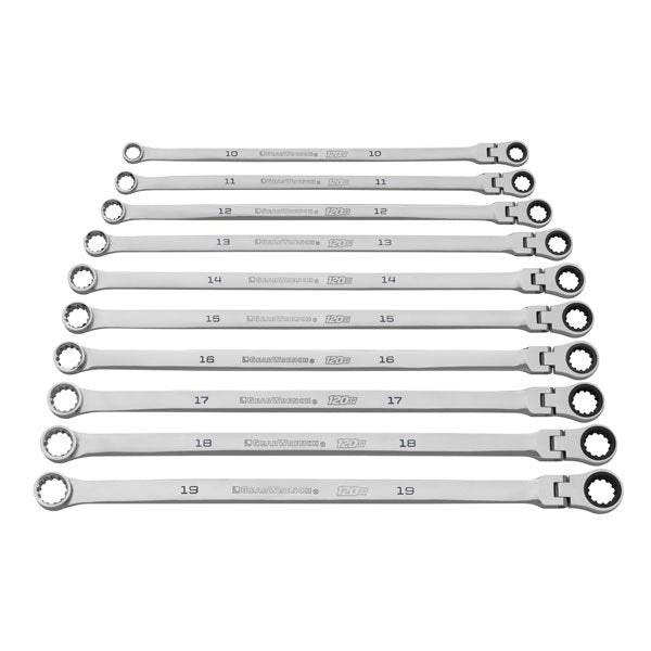 GearWrench 120XP™ Universal Spline XL Flex Head GearBox™ Ratcheting Metric Wrench Set 10 Pce