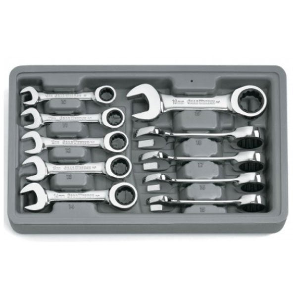 GearWrench 12 Point Stubby Ratcheting Combination Metric Wrench Set 10pc  For Sale Online – Mektronics
