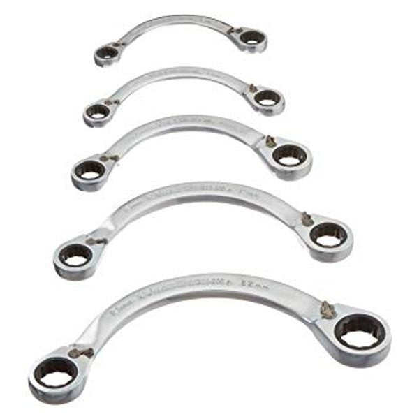 GearWrench 4 Pc. 12 Point Half Moon Reversible Double Box Ratcheting SAE Wrench Set