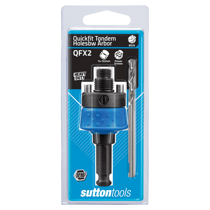 Sutton H103 QFX2 Quickfit Tandem Holesaw Arbor 7/16