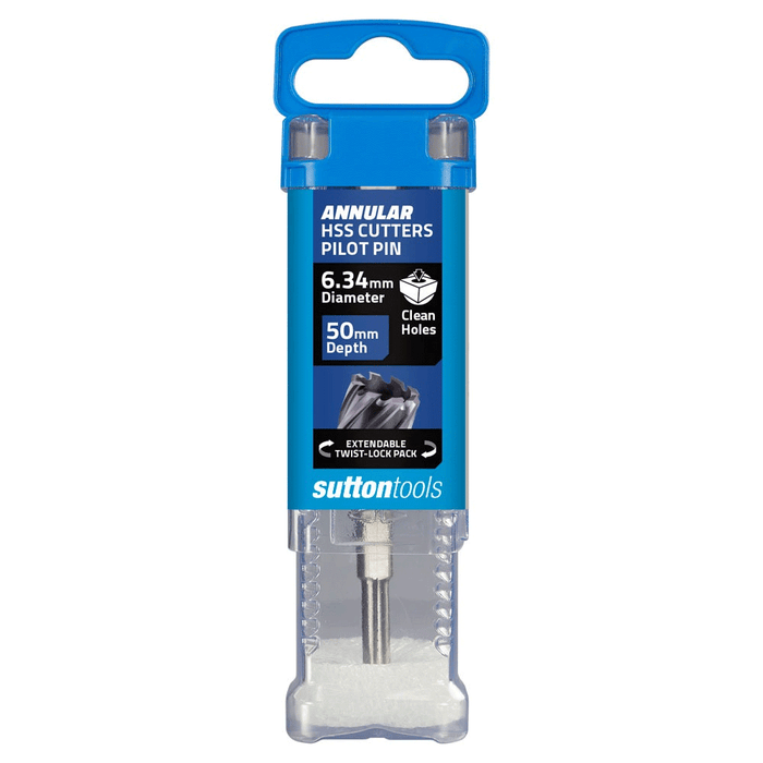 Sutton H181 Annular HSS Cutters Pilot Pin 6.34 x 103mm Depth 50mm