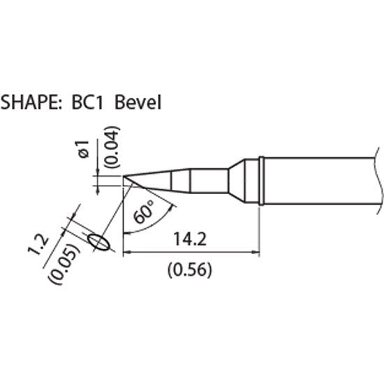 Hakko Soldering Tip <350â„ƒ> Shape-1BC for FX-1001