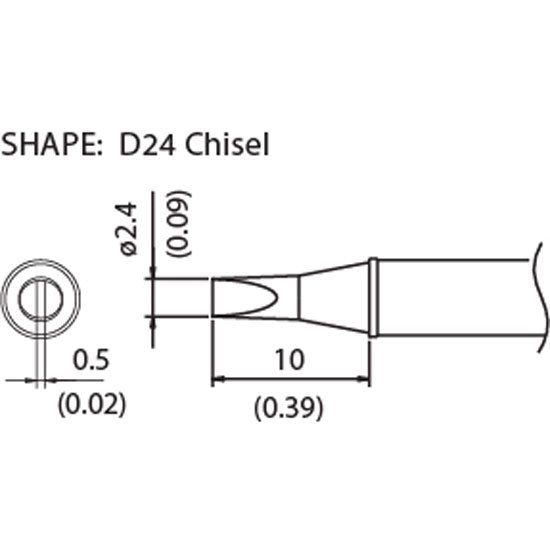 Hakko Soldering Tip <350â„ƒ> Shape-5.2D for FX-1001