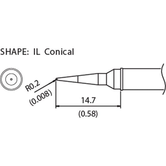 Hakko Soldering Tip <350â„ƒ> Shape-IL for FX-1001