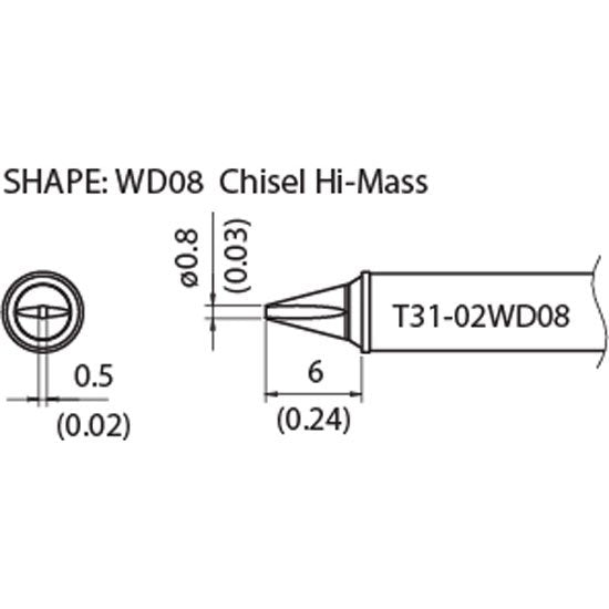 Hakko Soldering Tip <350â„ƒ> Shape-0.2RLB for FX-1001