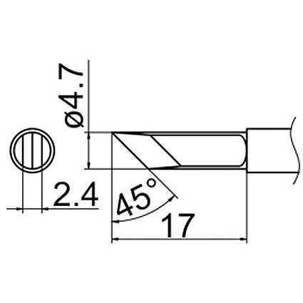 Hakko T12-KFZ Soldering Tip