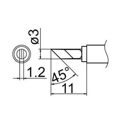 Hakko T12-KU Soldering Tip