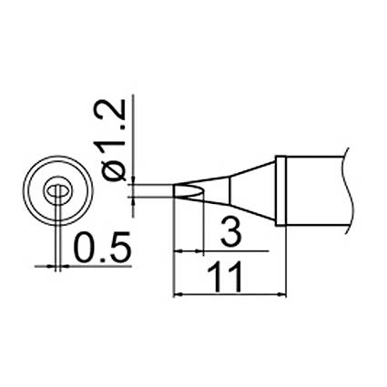 Hakko T12-WD12 Soldering Tip
