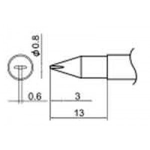 Hakko T12-DL08 Soldering Tip
