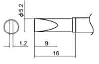 Hakko T12-DL52 Soldering Tip