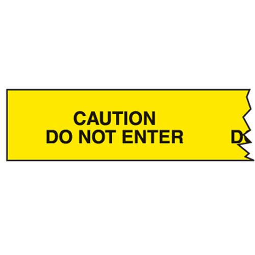 Brady Heavy Duty Barricade Tape - Caution Do Not Enter, L300 Meters x 75mm, Polyethylene, Yellow/Black