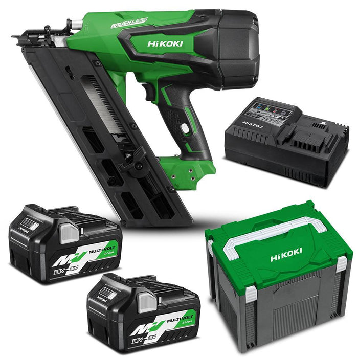 Hikoki 18V Brushless 90mm (Strip) Framing Nailer Kit