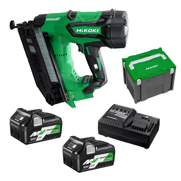 Hikoki 18V Brushless 16G 65mm Finish Nailer Kit For Sale Online