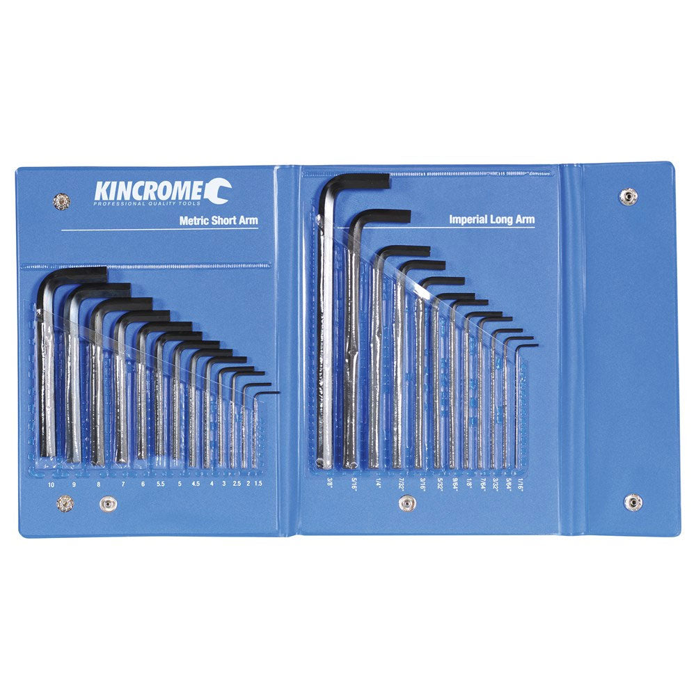 Kincrome Hex Key Wrench Set 25 Piece Imperial & Metric For Sale Online ...