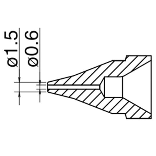 Hakko 0.6mm <SS Type> Desolder Nozzle for FR-4101, FR301 & FR-4103