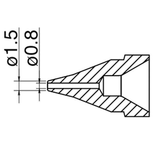 Hakko 0.8mm <SS Type> Desolder Nozzle for FR-4101, FR301 & FR-4103