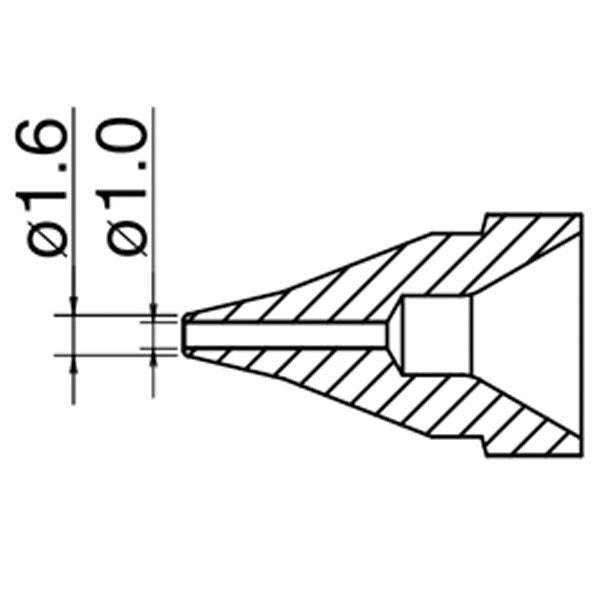 Hakko 1mm <SS Type> Desolder Nozzle for FR-4101, FR301 & FR-4103