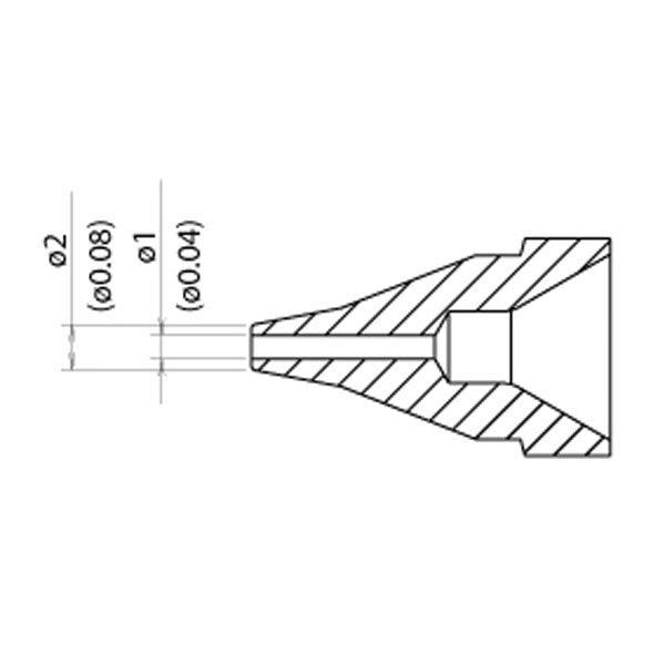 Hakko 1mm <S Type> Desolder Nozzle for FR-4101, FR301 & FR-4103