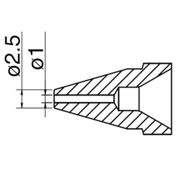 Hakko 1mm Desolder Nozzle for FR-4101, FR301 & FR-4103