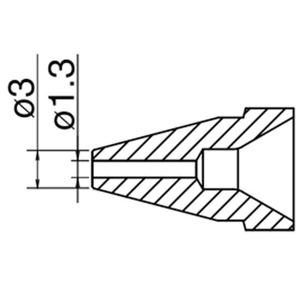Hakko 1.3mm Desolder Nozzle for FR-4101, FR301 & FR-4103