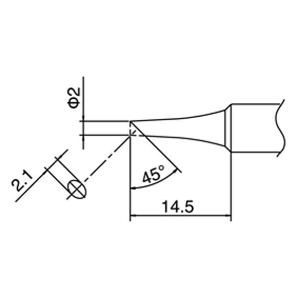 Hakko Solder Tip To Suit FX888D - T18-C2