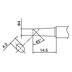 Hakko Solder Tip To Suit FX888D - T18-C4