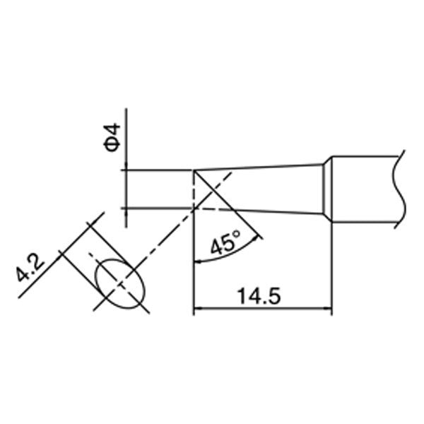 Hakko Solder Tip To Suit FX888D - T18-C4