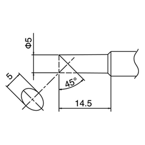 Hakko Solder Tip To Suit FX888D - T18-C5